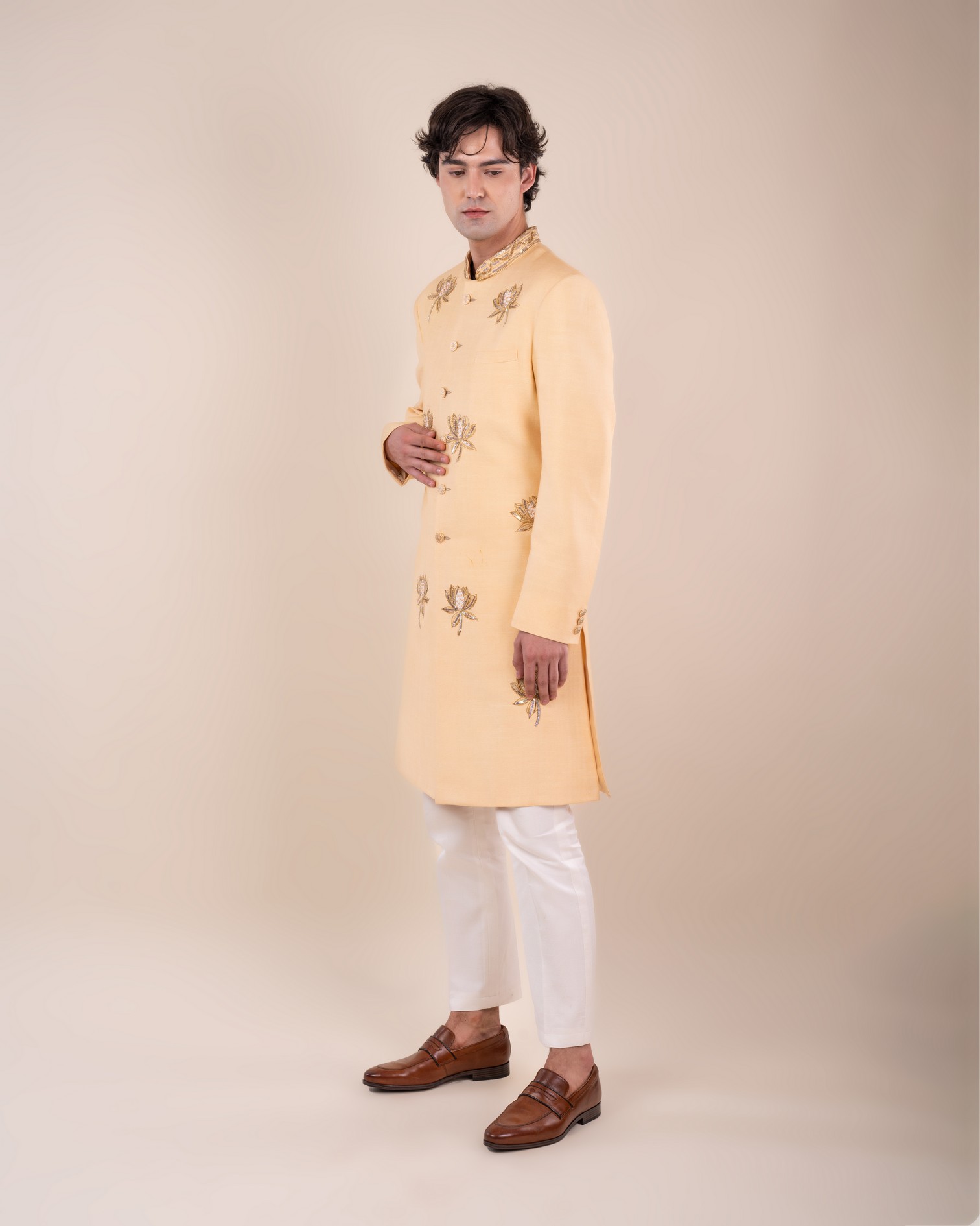 Chikankari sherwani – Sawan Gandhi Online Store