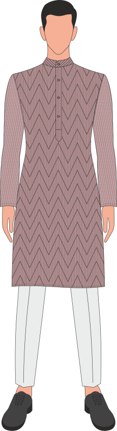 HERRINGBONE PATTERN KURTA